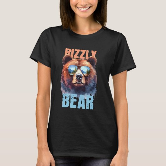 Rizzly Beer Koel Grizzly Beer Dragen Zonnebril F T-shirt (Voorkant)
