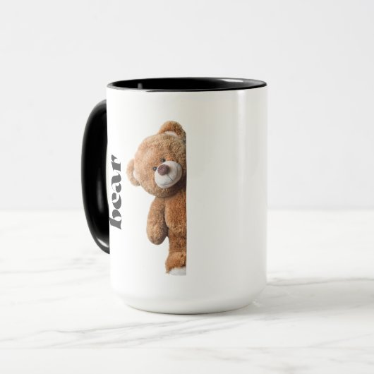 Rizzly cute teddy bear design funny quote mok (Voorkant links)