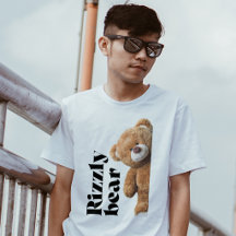 Rizzly cute teddy bear design funny quote