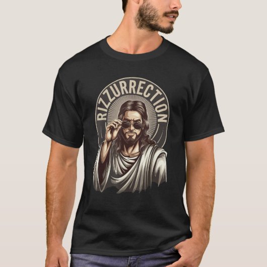 Rizzurrection Jesus Rizzen T-shirt (Voorkant)