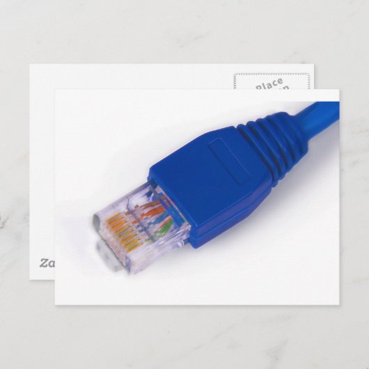 rj45 - netwerkconnector voor computers briefkaart (Voorkant / Achterkant)