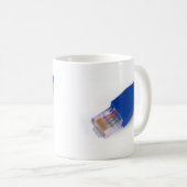 rj45 - netwerkconnector voor computers koffiemok (Voorkant rechts)