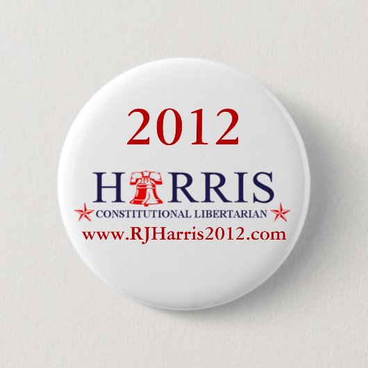 RJ Harris 2012 voor Button van Presidenten (Voorkant)