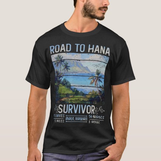 RJC Road tot Hana Survivor Maui Hawaii Trip Advent T-shirt (Voorkant)