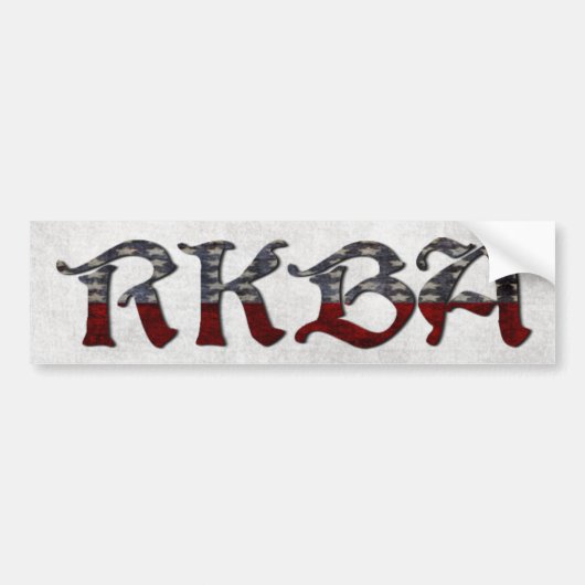 RKBA Recht op onderhoud en Beer van wapens Bumpersticker (Voorkant)