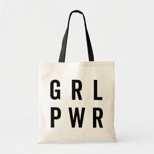 RL PWR/Girl Power Feminist Quote Tote Bag (Voorkant)