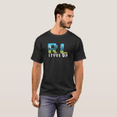 RL Real Life Level Up Pixel Videogame Verjaardag T-shirt (Voorkant volledig)