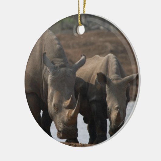 Rlack Rhinos Ornament (Links)