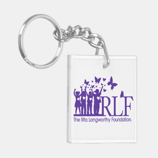 RLF Logo Square (dubbelzijdig) Sleutelhanger (Voorkant Links)