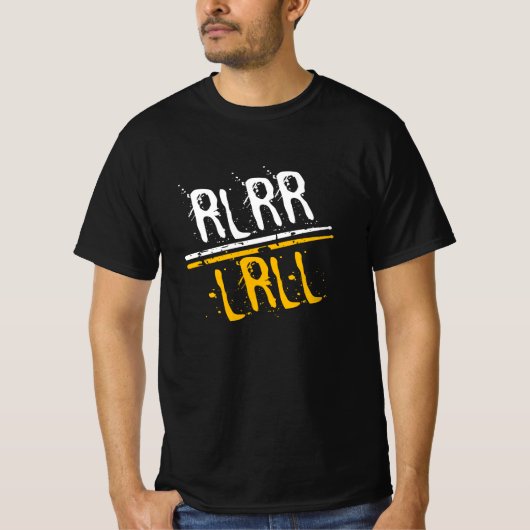 RLRR LRLL Drummer Drums T-shirt (Voorkant)