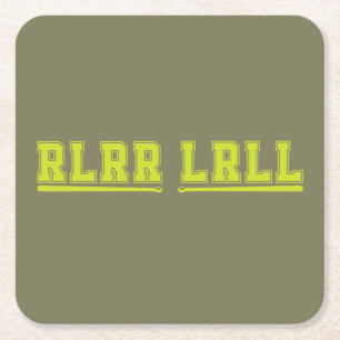 RLRR LRLL Drumstokken Band Drum Drummer Grappig Kartonnen Onderzetters