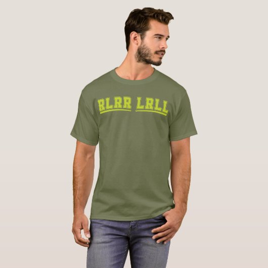 RLRR LRLL Drumstokken Band Drum Drummer Grappig  T-shirt (Voorkant volledig)