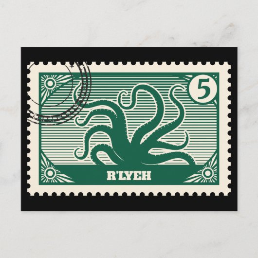 R'lyeh Post Stempel Briefkaart (Voorkant)