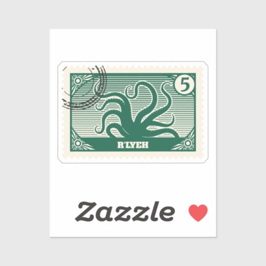 R'lyeh Post Stempel Sticker (Vel)