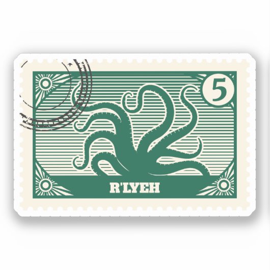 R'lyeh Post Stempel Sticker (Voorkant)