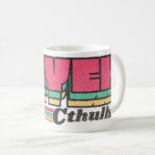 R'lyeh Retro Label Cthulhu Koffiemok (Voorkant rechts)