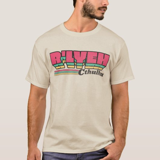 R'lyeh Retro Label Cthulhu T-shirt (Voorkant)