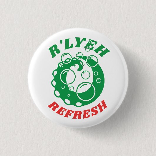 R'lyeh Wasmiddel Innsmouth Lovecraft Ronde Button 3,2 Cm (Voorkant)
