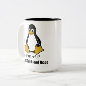 # rm -rf /* tweekleurige koffiemok (Voorkant links)