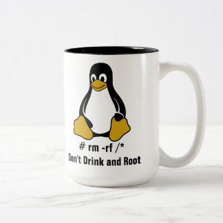 # rm -rf /* tweekleurige koffiemok