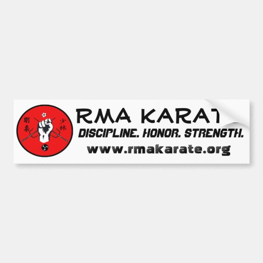 RMA Karate Bumpersticker (Voorkant)