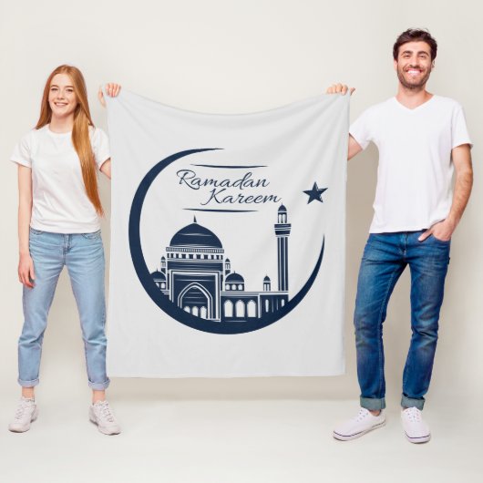 Rmadan Kareem Fleece Blanket (In situ)