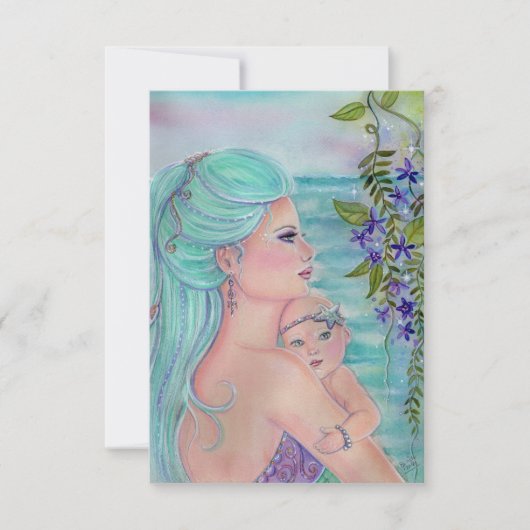 Rmaid moeder en baby uitnodigingen van Renee Lavoi (Voorkant)