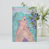 Rmaid moeder en baby uitnodigingen van Renee Lavoi (Staand voorkant)