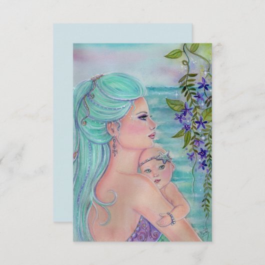 Rmaid moeder en baby uitnodigingen van Renee Lavoi (Voorkant / Achterkant)