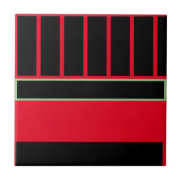 RMdesignflo55 CeramicTile coler Rrd - Sage - Zwart Tegeltje