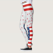 Rmdesignflo55 die de vlag van de Verenigde Staten  Leggings (Links)