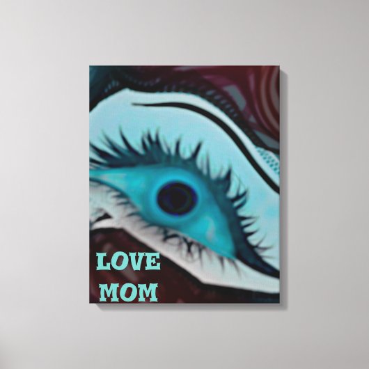 rmdesignflo55 elegant green eye love mam design canvas afdruk (Voorkant)