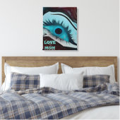 rmdesignflo55 elegant green eye love mam design canvas afdruk (Insitu (Slaapkamer))