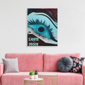 rmdesignflo55 elegant green eye love mam design canvas afdruk (Insitu (Woonkamer))