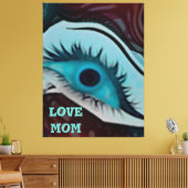 rmdesignflo55 elegant green eye love mam design canvas afdruk (Insitu (Woonkamer))