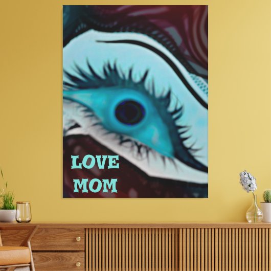 rmdesignflo55 elegant green eye love mam design canvas afdruk (Insitu (Woonkamer))