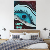 rmdesignflo55 elegant green eye love mam design canvas afdruk (Insitu (Slaapkamer))