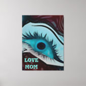 rmdesignflo55 elegant green eye love mam design canvas afdruk (Voorkant)