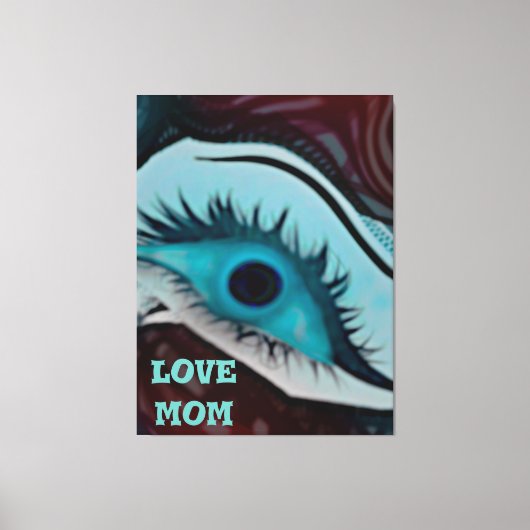 rmdesignflo55 elegant green eye love mam design canvas afdruk (Voorkant)