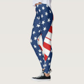 rmdesignflo55 USA Flag Leggings a red background (Links)