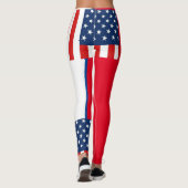 Rmdesignflo55 USA Vlag een rode Leggings (Achterkant)