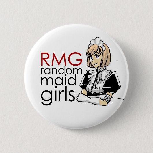 RMG Random Maid Girls Ronde Button 5,7 Cm (Voorkant)