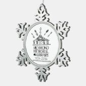 RML 90th Anniv Pewter Snowflake & Ceramic Ball Orn Tin Sneeuwvlok Ornament (Rechts)
