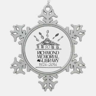 RML 90th Anniv Pewter Snowflake & Ceramic Ball Orn Tin Sneeuwvlok Ornament