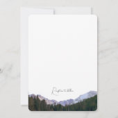 RMNP Winter Berg Bruiloft Kaart (Achterkant)