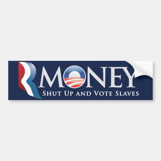 RMoney Romney Obama Bumpersticker (Voorkant)