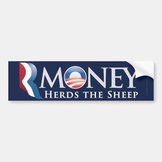 RMoney Romney Obama Bumpersticker (Voorkant)