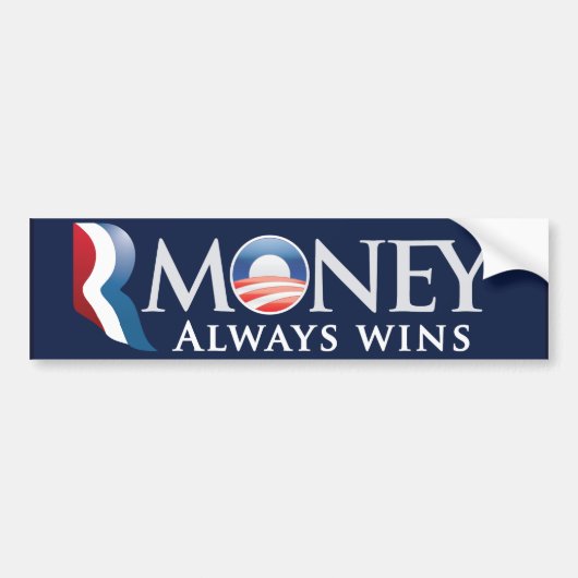 RMoney Romney Obama Bumpersticker (Voorkant)