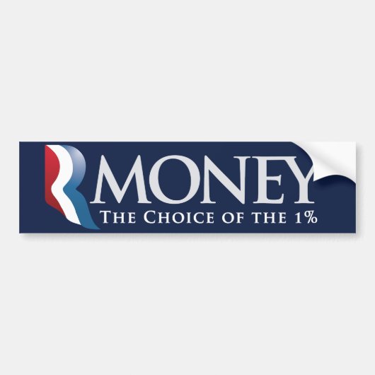 RMoney Romney Parody Bumpersticker (Voorkant)