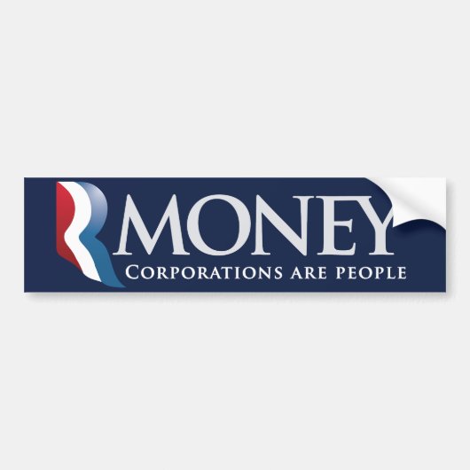 RMoney Romney Parody Bumpersticker (Voorkant)